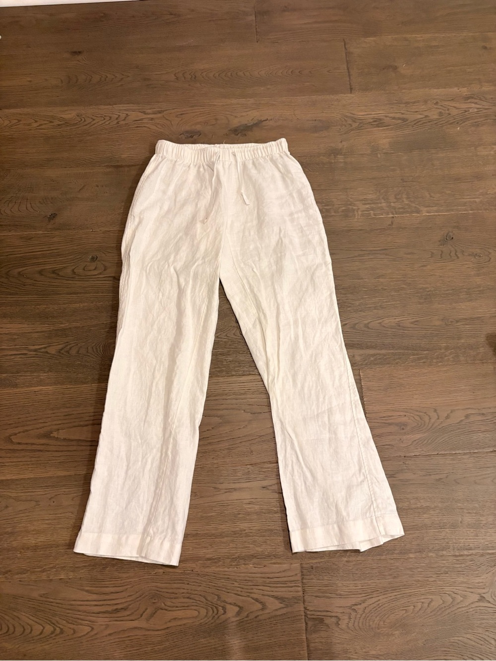 Women's Straight Leg Linen Blend Pants - White